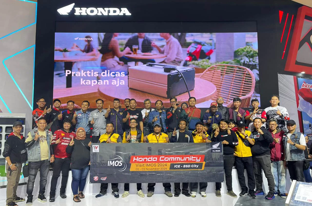 Puluhan Bikers Rolling City Ke IMOS 2024, Intip Megahnya Booth Honda Sambil Workshop Safety Riding