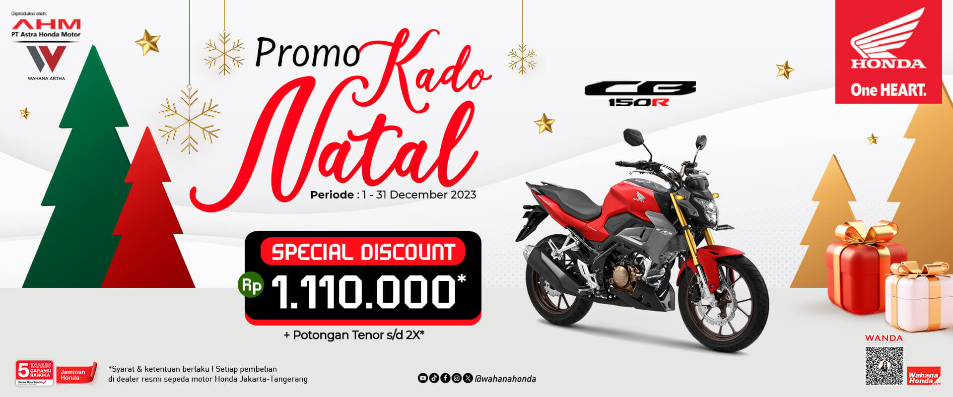 Promo Honda CB150R Periode Desember 2023