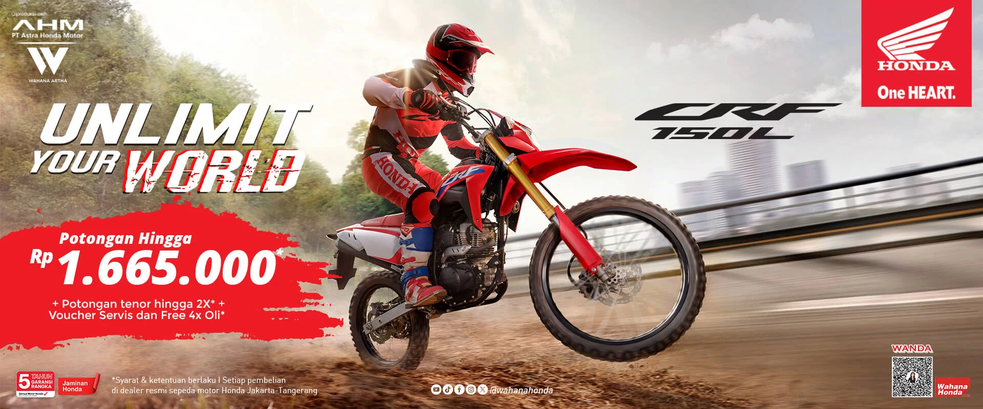 Promo Honda CRF150L Periode Januari 2024