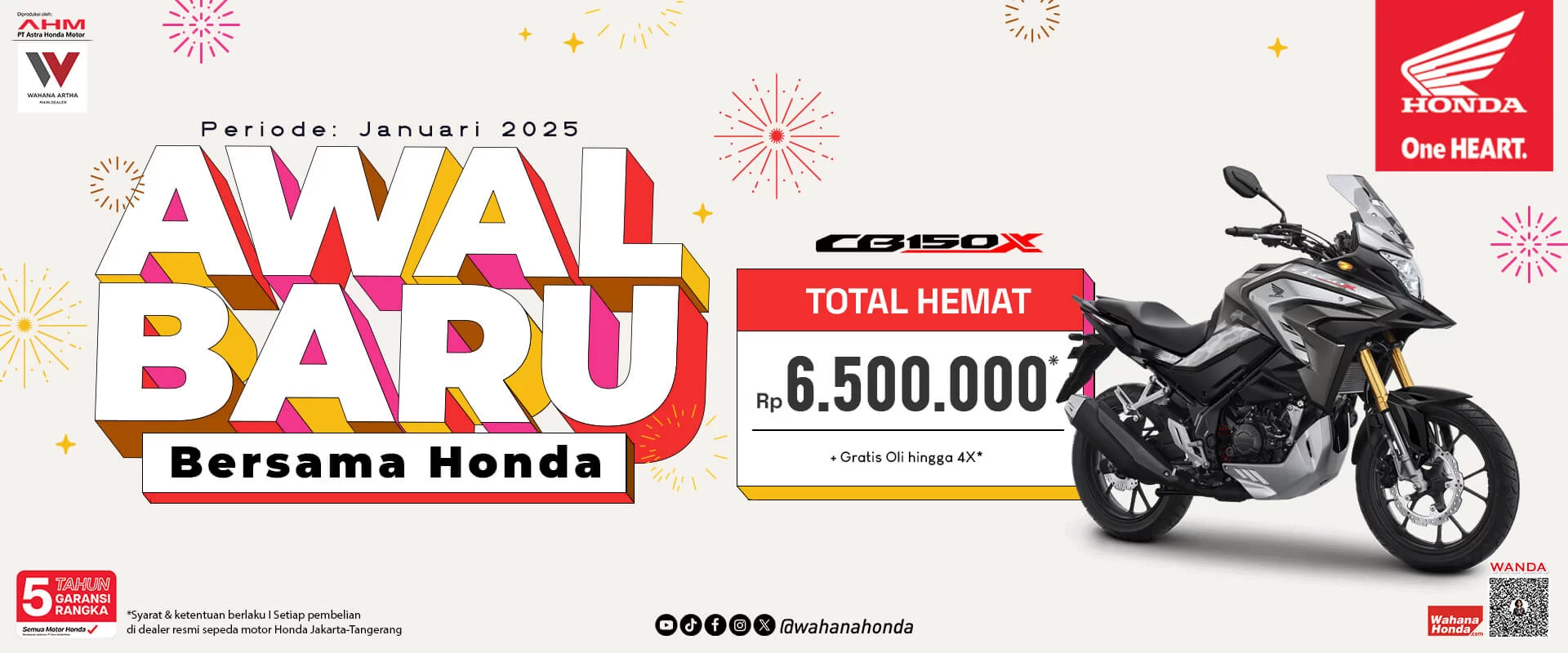 Honda CB150X Periode Januari 2025