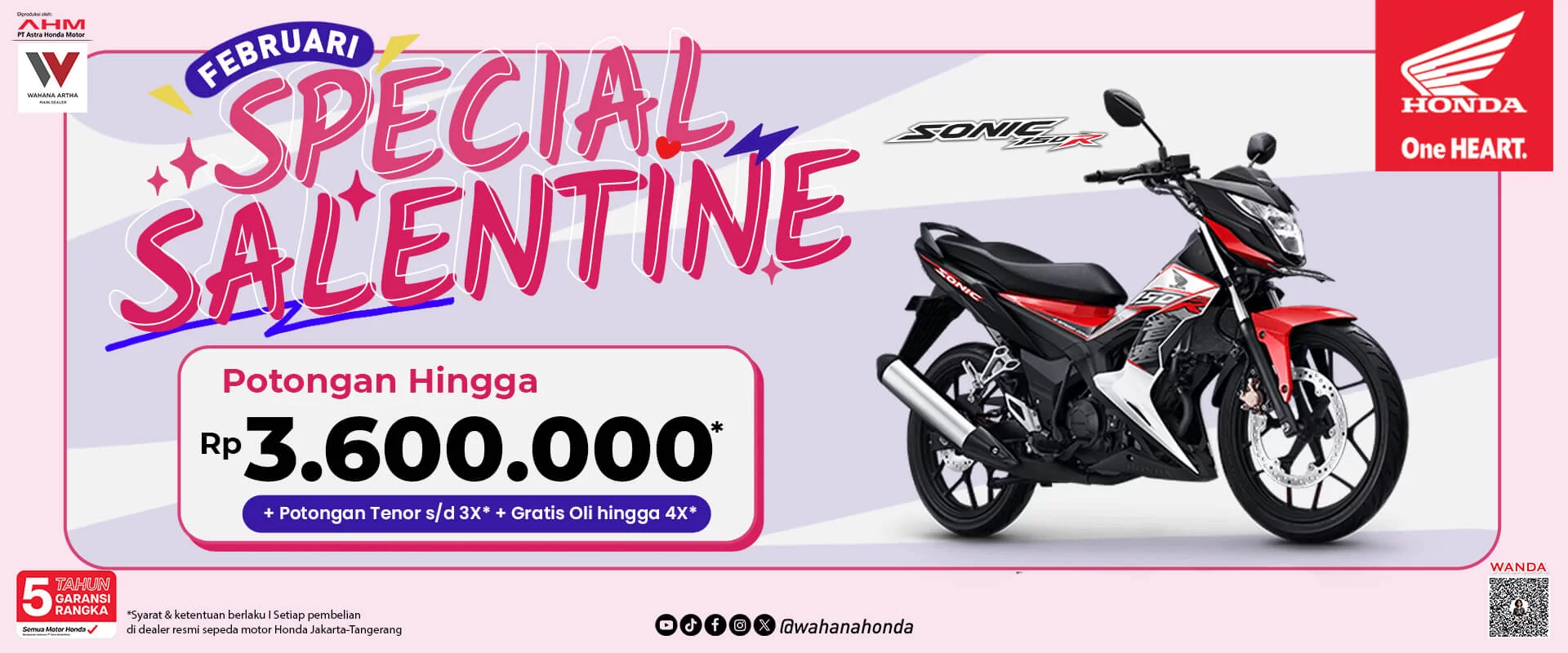 Honda Sonic 150R Periode Februari 2025